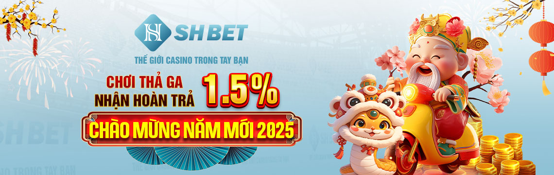 Banner Shbet chúc mừng năm mới 2025